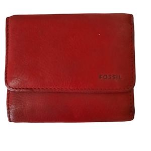 🔥Fossil Tri-fold Red Wallet